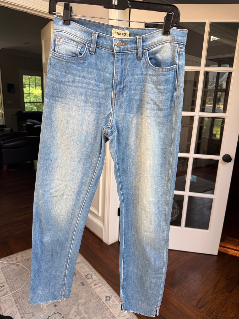 L'AGENCE Light Blue Slim Straight Men's Jeans